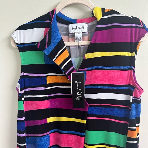 Joseph Ribkoff Multicolor Striped Midi Dress Style 252171 New size 8 - Picture 5 of 7
